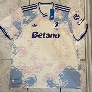 New Adidas Aston Villa FC 25/26 Third Authentic Jersey Men's Size 2XL KA0861